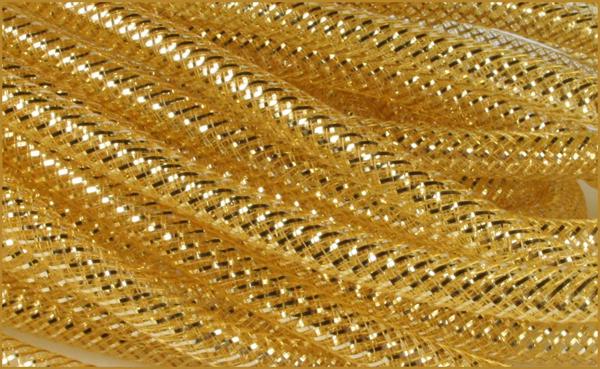 8MMX30YD DECO FLEX TUBING GOLD W/18K GOLD FOIL