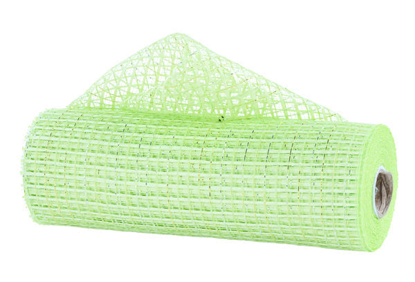 10"X10YD METALLIC/POLY MESH APPLE GREEN/GOLD/SILVER