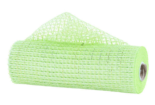10"X10YD METALLIC/POLY MESH APPLE GREEN/GOLD/SILVER