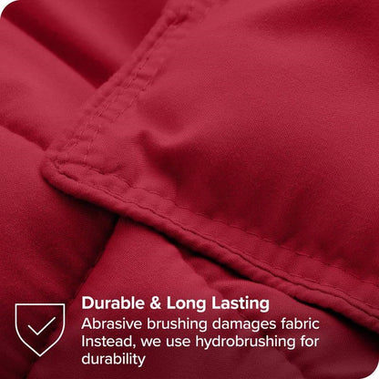 Twin/Twin XL Size All Season Super Soft Down Alternative Comforter Set Red