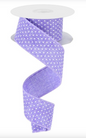 1.5" x 10yd Raised Swiss Dots On Royal Purple