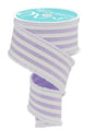 2.5"X10YD VERTICAL STRIPE/DRIFT LT LAVENDER/WHITE