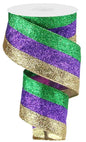 2.5"X10YD 3-IN-1 GLITTER MARDI GRAS