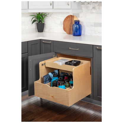 Wood Double Drawer Bottle Rollout