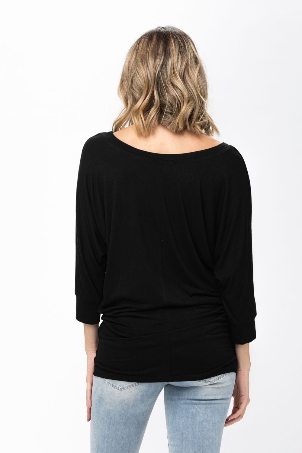 3/4 Dolman Batwing Sleeve Round Neck Comfy Loose Fit Casual Tunics | Apparel | Kitchen + Metal