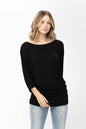 3/4 Dolman Batwing Sleeve Round Neck Comfy Loose Fit Casual Tunics | Apparel | Kitchen + Metal