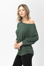 3/4 Dolman Batwing Sleeve Round Neck Comfy Loose Fit Casual Tunics | Apparel | Kitchen + Metal