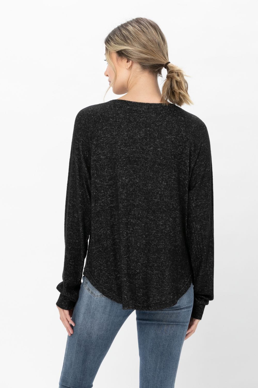 Long Sleeve Henley Knit Tops Casual Crew Neck Thermal Sweater T Shirts | Apparel | Kitchen + Metal