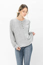 Long Sleeve Henley Knit Tops Casual Crew Neck Thermal Sweater T Shirts | Apparel | Kitchen + Metal