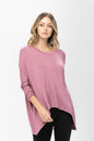 Knit Tunic Blouse Dolman Sleeve Oversized Curved-Hem Asymmetrical Tops | Apparel | Kitchen + Metal