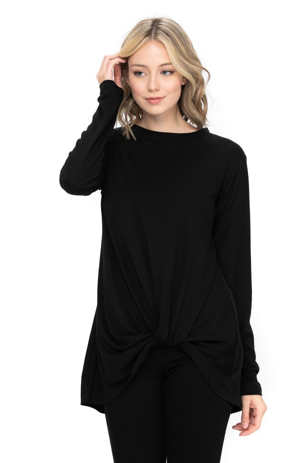 Comfy Soft Casual Twist Knot Tunics Tops Blouses T Shirts | Apparel | Kitchen + Metal