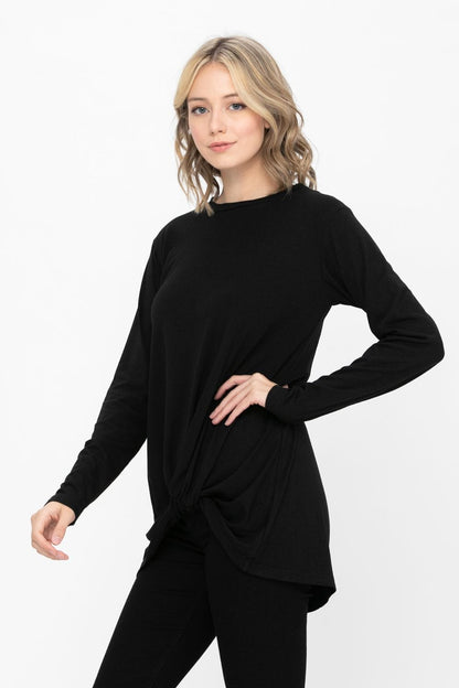 Comfy Soft Casual Twist Knot Tunics Tops Blouses T Shirts | Apparel | Kitchen + Metal