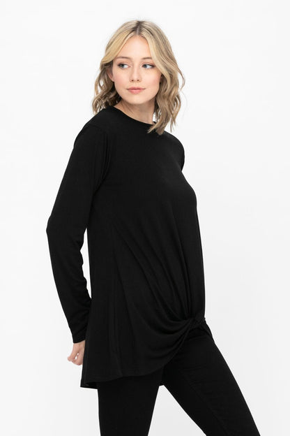 Comfy Soft Casual Twist Knot Tunics Tops Blouses T Shirts | Apparel | Kitchen + Metal