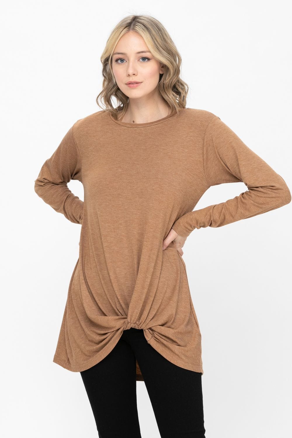Comfy Soft Casual Twist Knot Tunics Tops Blouses T Shirts | Apparel | Kitchen + Metal