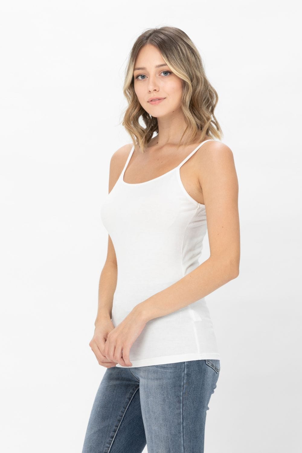 Basic Solid Shapewear Camisole Spaghetti Strap Tank Top | Apparel | Kitchen + Metal