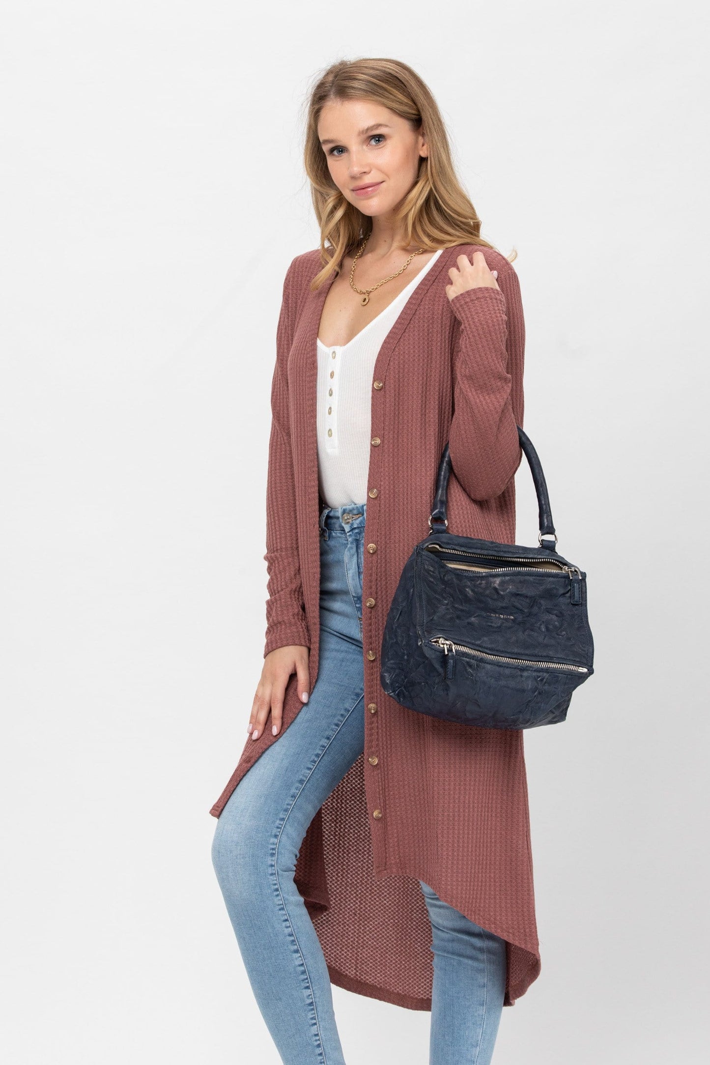 Long Sleeve Button Down Solid Color Knit Cardigans with Pockets | Apparel | Kitchen + Metal