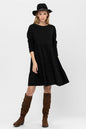Long Sleeve 3 Tiered Casual Flared Cotton Mini Dress | Apparel | Kitchen + Metal