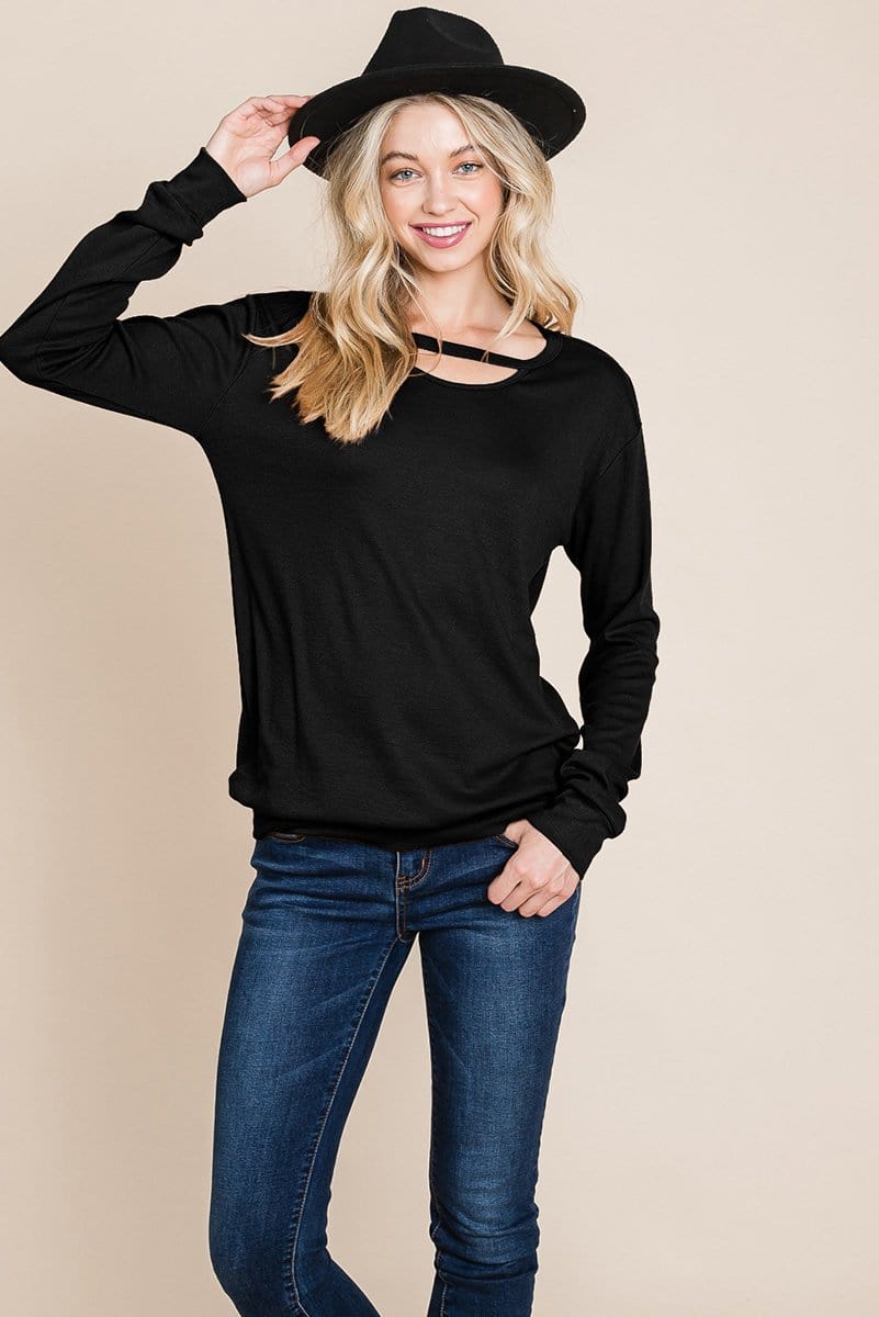Cut out Knit Sweatshirts Tops | Apparel | Kitchen + Metal