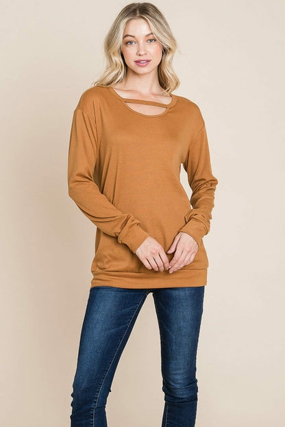 Cut out Knit Sweatshirts Tops | Apparel | Kitchen + Metal