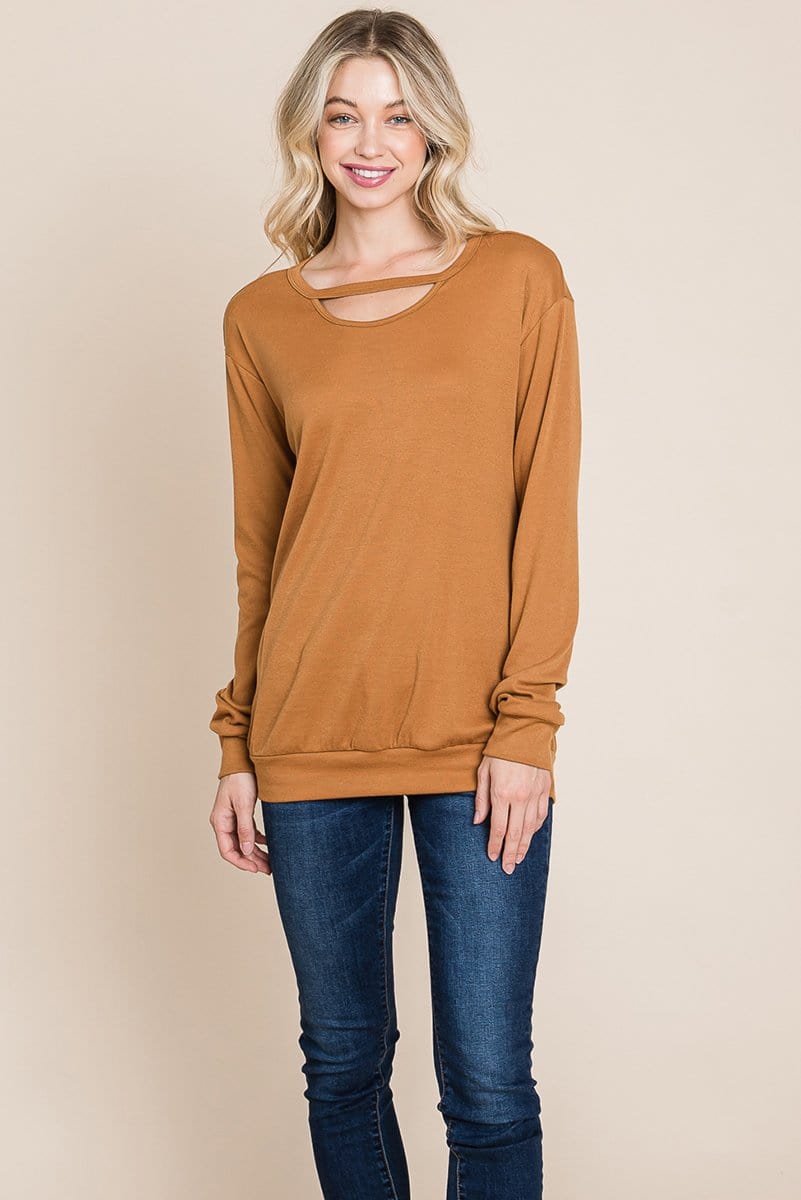 Cut out Knit Sweatshirts Tops | Apparel | Kitchen + Metal
