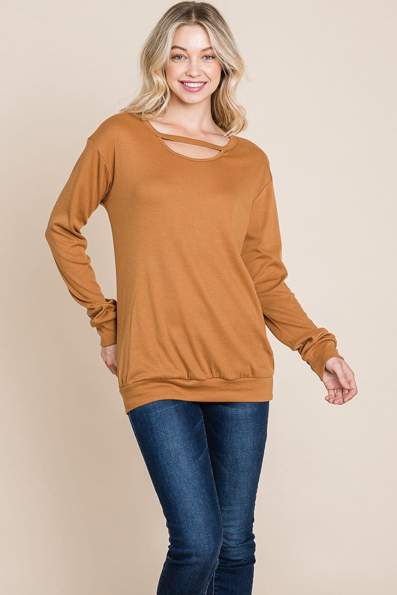 Cut out Knit Sweatshirts Tops | Apparel | Kitchen + Metal