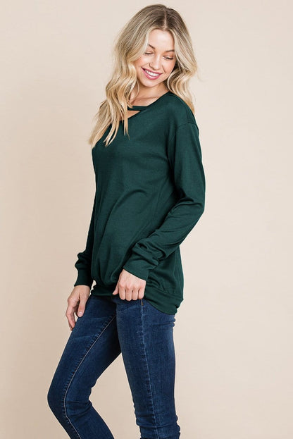 Cut out Knit Sweatshirts Tops | Apparel | Kitchen + Metal