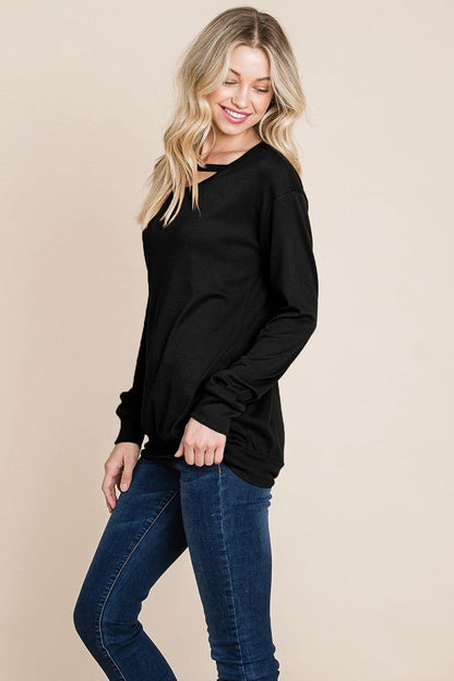 Cut out Knit Sweatshirts Tops | Apparel | Kitchen + Metal