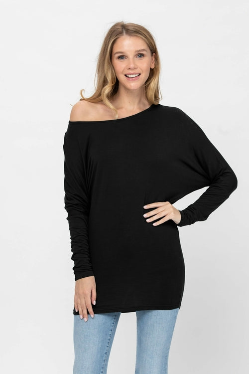 Flowy Comfort Draped Long Sleeve Batwing Dolman Top S-XL Plus Size | Apparel | Kitchen + Metal