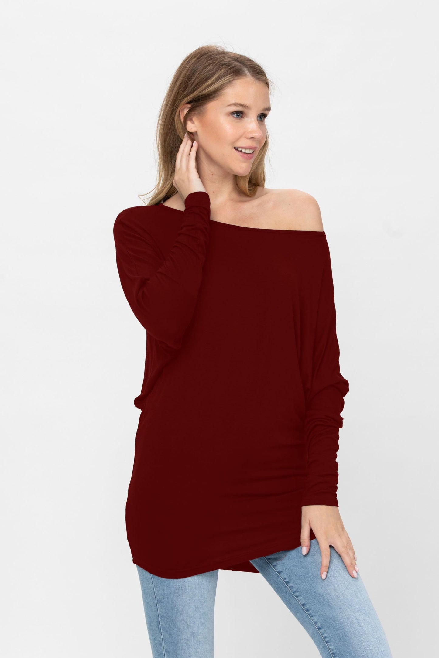 Flowy Comfort Draped Long Sleeve Batwing Dolman Top S-XL Plus Size | Apparel | Kitchen + Metal