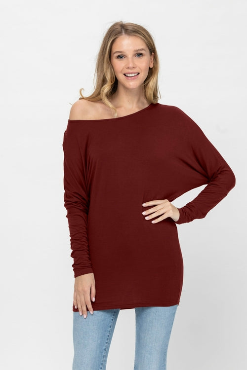 Flowy Comfort Draped Long Sleeve Batwing Dolman Top S-XL Plus Size | Apparel | Kitchen + Metal