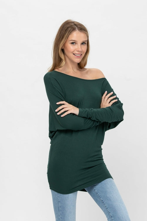 Flowy Comfort Draped Long Sleeve Batwing Dolman Top S-XL Plus Size | Apparel | Kitchen + Metal