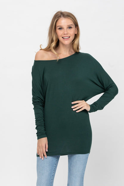 Flowy Comfort Draped Long Sleeve Batwing Dolman Top S-XL Plus Size | Apparel | Kitchen + Metal