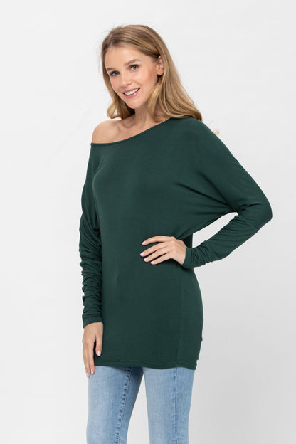 Flowy Comfort Draped Long Sleeve Batwing Dolman Top S-XL Plus Size | Apparel | Kitchen + Metal