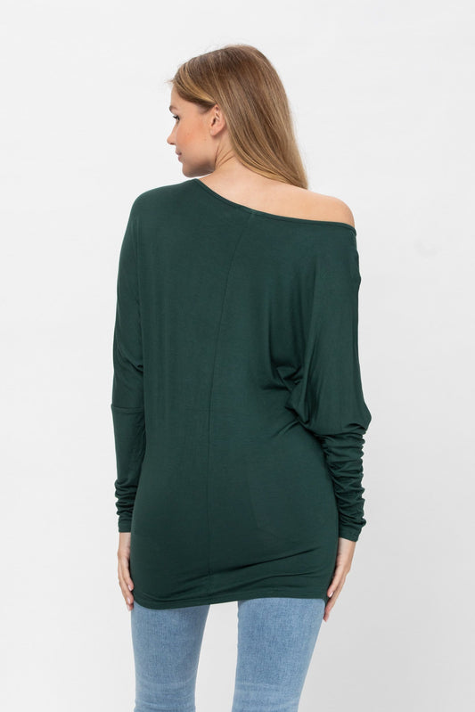 Flowy Comfort Draped Long Sleeve Batwing Dolman Top S-XL Plus Size | Apparel | Kitchen + Metal