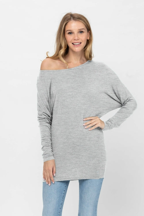 Flowy Comfort Draped Long Sleeve Batwing Dolman Top S-XL Plus Size | Apparel | Kitchen + Metal