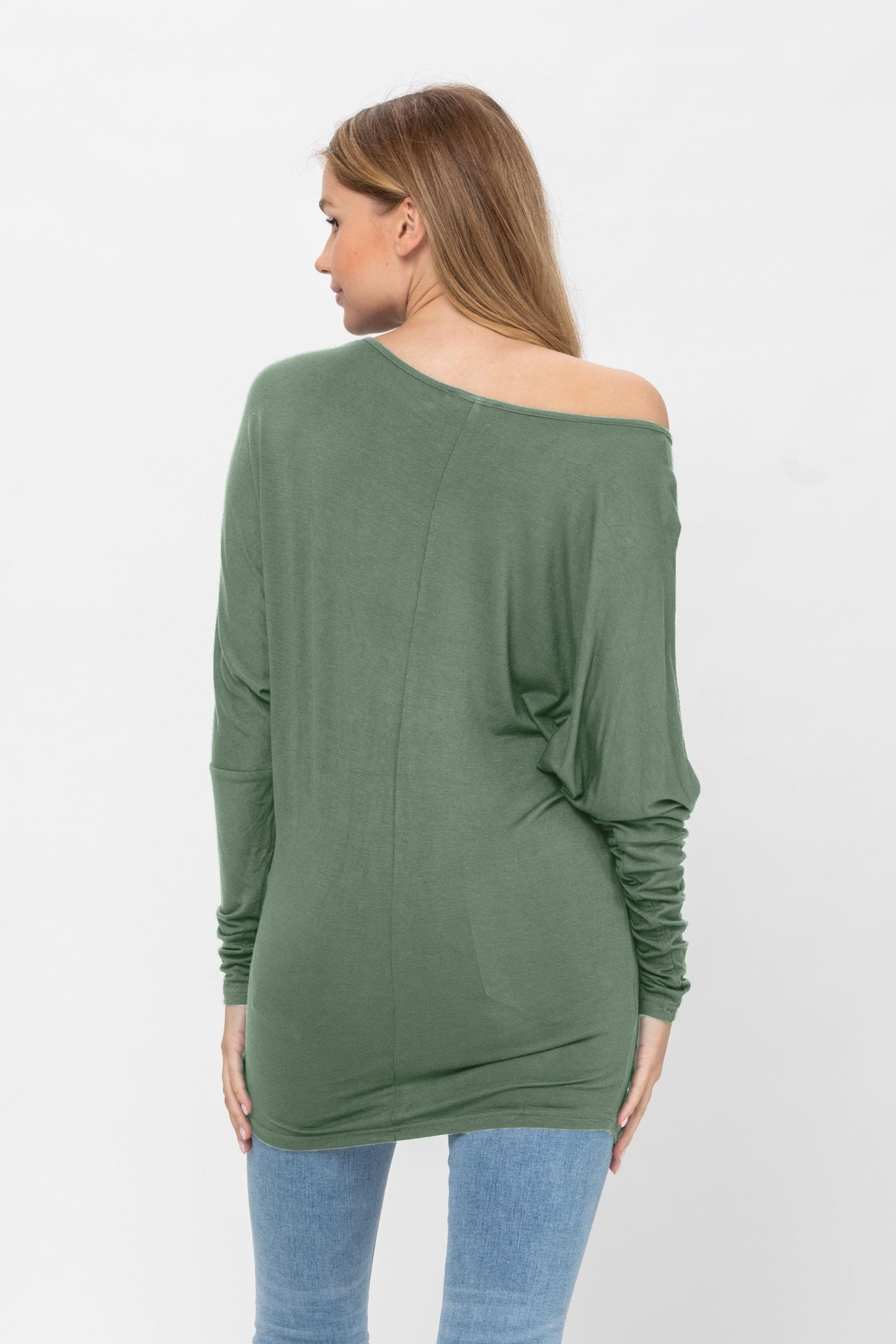 Flowy Comfort Draped Long Sleeve Batwing Dolman Top S-XL Plus Size | Apparel | Kitchen + Metal