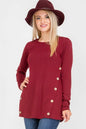 Long Sleeve Button Accent Asymmetrical Tunic Top | Apparel | Kitchen + Metal