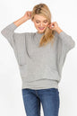 3/4 Sleeve Lightweight Ribbed Dolman Knit Batwing Blouse, Flowy, Thin | Apparel | Kitchen + Metal