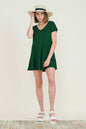 Casual Ruffle layered Babydoll V Neck Loose Mini Cotton Dress | Apparel | Kitchen + Metal