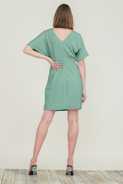 Dolman Short Kimono Sleeve Round Neck Casual Dress with Back Zip | Apparel | Kitchen + Metal