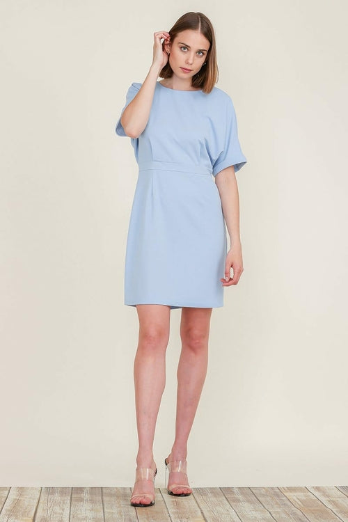 Dolman Short Kimono Sleeve Round Neck Casual Dress with Back Zip | Apparel | Kitchen + Metal