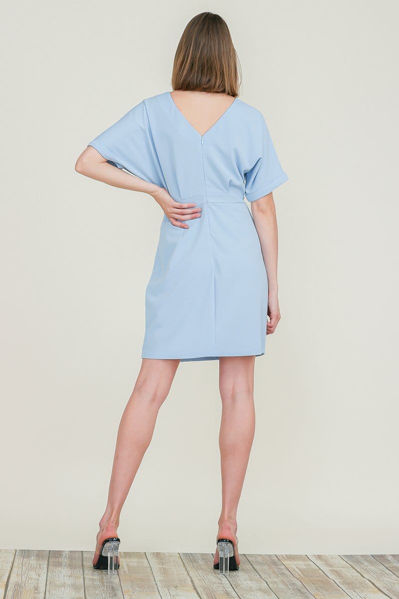 Dolman Short Kimono Sleeve Round Neck Casual Dress with Back Zip | Apparel | Kitchen + Metal