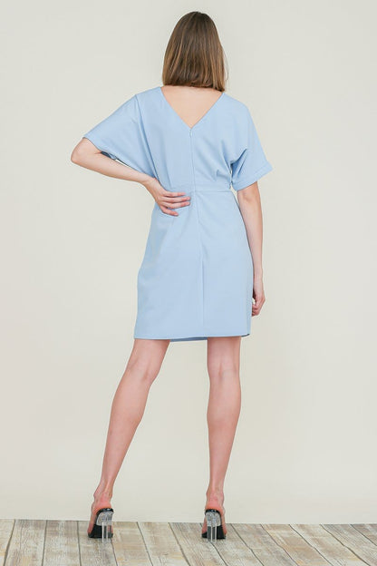 Dolman Short Kimono Sleeve Round Neck Casual Dress with Back Zip | Apparel | Kitchen + Metal