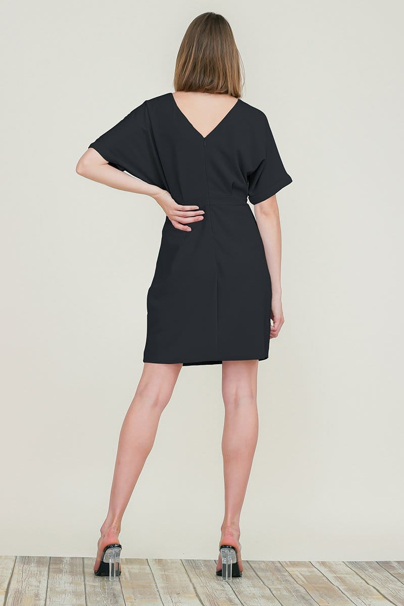 Dolman Short Kimono Sleeve Round Neck Casual Dress with Back Zip | Apparel | Kitchen + Metal