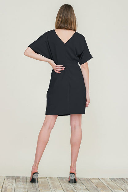 Dolman Short Kimono Sleeve Round Neck Casual Dress with Back Zip | Apparel | Kitchen + Metal