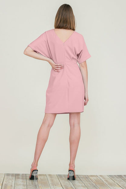 Dolman Short Kimono Sleeve Round Neck Casual Dress with Back Zip | Apparel | Kitchen + Metal