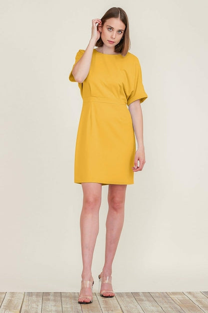 Dolman Short Kimono Sleeve Round Neck Casual Dress with Back Zip | Apparel | Kitchen + Metal