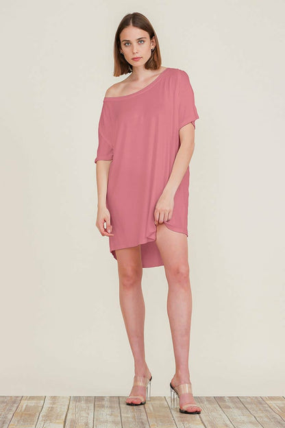 Loose Home Long Sleeve Shirt Mini Dresses Tops T Shirts Tunics S-XL | Apparel | Kitchen + Metal