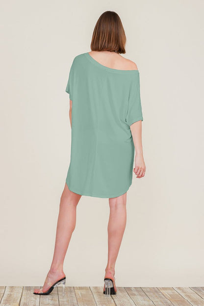 Loose Home Long Sleeve Shirt Mini Dresses Tops T Shirts Tunics S-XL | Apparel | Kitchen + Metal