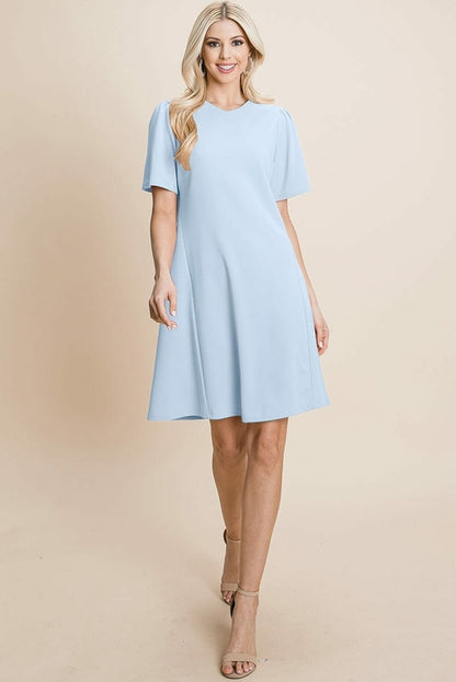 Casual Loose Mini Dress V-Neck Short Sleeve Shift Dress | Apparel | Kitchen + Metal